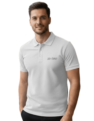 Mr.Right Men's Premium Airtex Polo T-Shirt | White| Regular Fit | Structured Collar & Cuffs