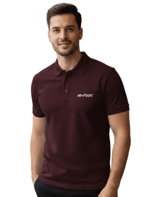 Mr.Right Men's Premium Airtex Polo T-Shirt |Maroon| Regular Fit | Structured Collar & Cuffs